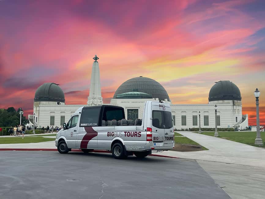 From Los Angeles: Griffith Observatory Open-top Sunset Tour - Meeting at 6763 Hollywood Blvd and how the timing really works